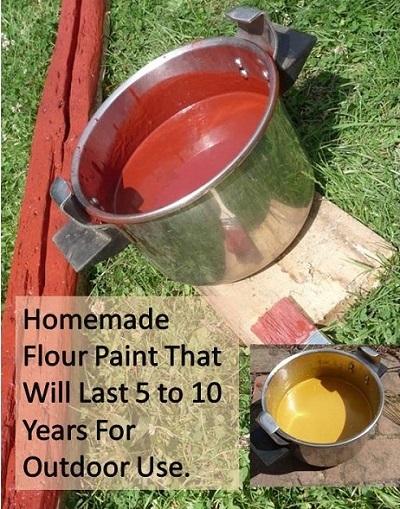 Recipe for flour paint, protection of exterior woods